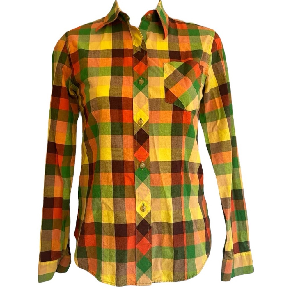 LL Bean 100% Cotton Check Fall Button Down 0